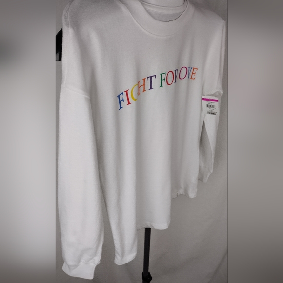 Treasure & Bond Kids Graphic Long Sleeve Shirt "Fight For Love" XL 14/16 NWT - Picture 3 of 8
